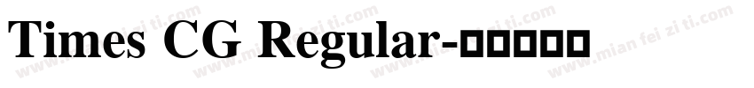 Times CG Regular字体转换